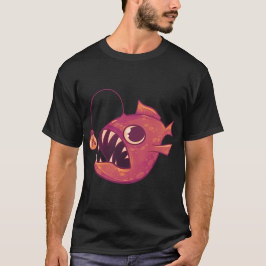 かわいいアンコウ(赤) Tシャツ (正面)