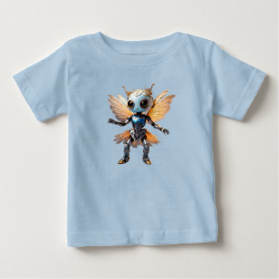 かわいいアントガールダンシングロボットピクシー ベビーTシャツ