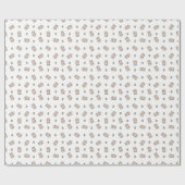 かわいいアースカラーのコーヒーカップ水彩画 ラッピングペーパー (フラット)