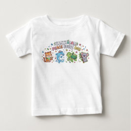 かわいいアースデーの動物たち - 毎日が平和 キッズ ベビー ベビーTシャツ
