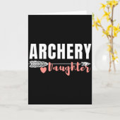 かわいいアーチェリーの娘と家族の写真 カード (黄色い花)