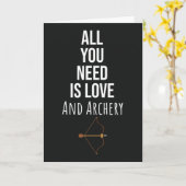 かわいいアーチェリー愛好家カード　弓　矢　アーチャー カード (黄色い花)