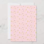 かわいいアーチピンクハロウィンこどもの誕生日 招待状 (裏面)