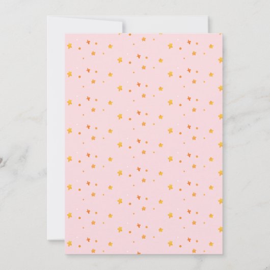 かわいいアーチピンクヘビーブーハロウィーン子供の誕生日 招待状 (裏面)