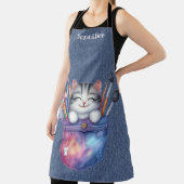 かわいいアーティストタブビーキャットオールオーバープリントエプロン エプロン (インサイチュ)
