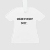 かわいいアーティチョークマラソン選手 オーナメント (裏面)