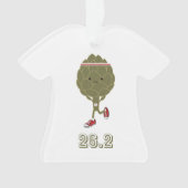 かわいいアーティチョークマラソン選手 オーナメント (正面)