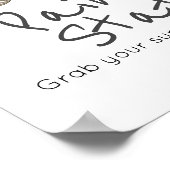 かわいいアートの誕生日絵画パーティーのステーションサイン ポスター (角)