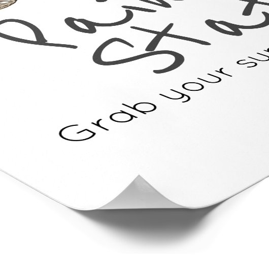 かわいいアートの誕生日絵画パーティーのステーションサイン ポスター (角)