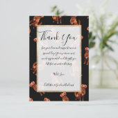 かわいいアートゴールデンレトリバー犬のパターン サンキューカード (スタンド正面)