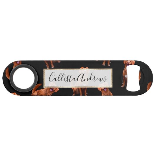 かわいいアートゴールデンレトリバー犬のパターン スピード栓抜き (正面(横))