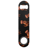 かわいいアートゴールデンレトリバー犬のパターン スピード栓抜き (裏面)