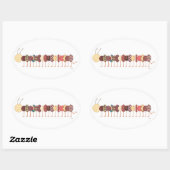 かわいいアートシール – キャタピラ#2-Erin Brie Art Ova 楕円形シール (シート)