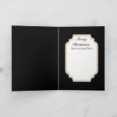 かわいいアートデコのレトロなヴィンテージクリスマス カード (内部)