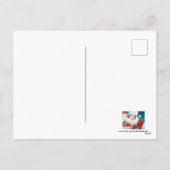 かわいいアートデコのレトロなヴィンテージクリスマス シーズンポストカード (裏面)