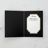 かわいいアートデコカップルのメッセージを追加 シーズンカード (内部)