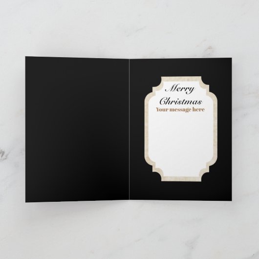 かわいいアートデコカップルのメッセージを追加 シーズンカード (内部)