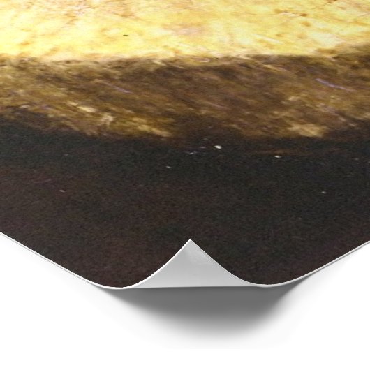 かわいいアートビクトリアンヴィンテージの絵画猫 ポスター (角)