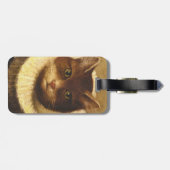 かわいいアートビクトリアンヴィンテージの絵画猫 ラゲッジタグ (裏面横)