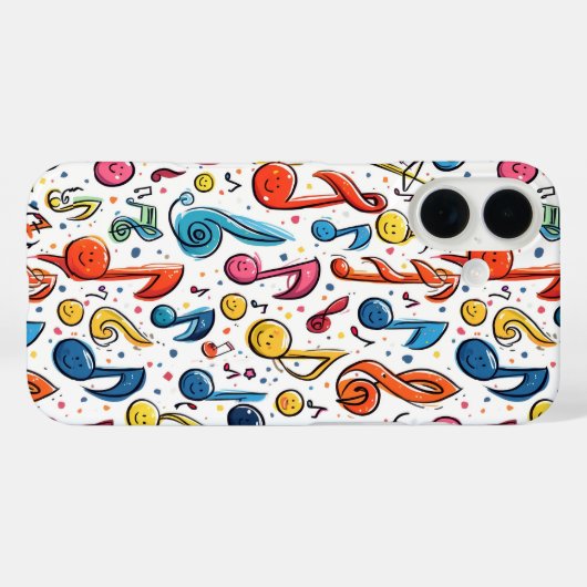 かわいいアートミュージカルノート抽象芸術 Case-Mate iPhoneケース (裏面 (横))