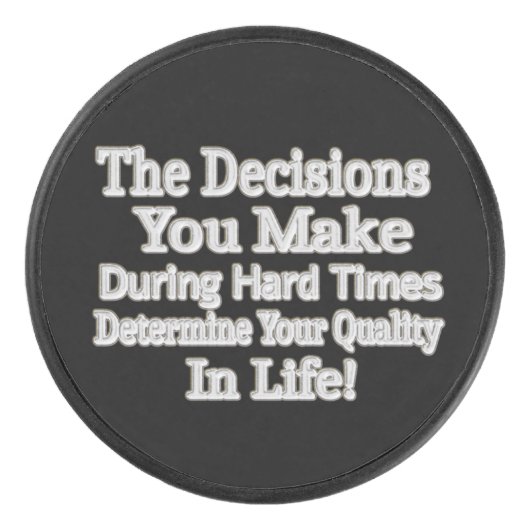 かわいいアートワークデザイン「あなたの人生のクオリティ！」 買 アイスホッケーパック (正面)