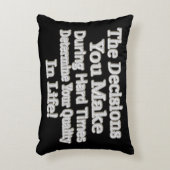 かわいいアートワークデザイン「あなたの人生のクオリティ!」 買 アクセントクッション (正面(垂直))