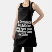 かわいいアートワークデザイン「あなたの人生のクオリティ！」 買 エプロン (インサイチュ)