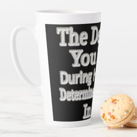 かわいいアートワークデザイン「あなたの人生のクオリティ！」 買 カフェラテマグ (インサイチュ)