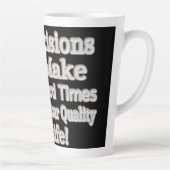 かわいいアートワークデザイン「あなたの人生のクオリティ！」 買 カフェラテマグ (右)