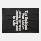 かわいいアートワークデザイン「あなたの人生のクオリティ！」 買 キッチンタオル (横)