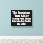 かわいいアートワークデザイン「あなたの人生のクオリティ！」 買 キャンバスプリント (インサイチュ (ウッドフロア))