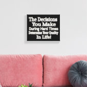 かわいいアートワークデザイン「あなたの人生のクオリティ！」 買 キャンバスプリント (インサイチュ (リビング))