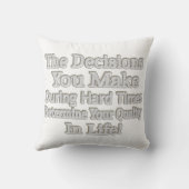 かわいいアートワークデザイン「あなたの人生のクオリティ！」 買 クッション (裏面)