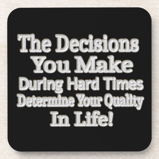 かわいいアートワークデザイン「あなたの人生のクオリティ！」 買 コースター (正面)