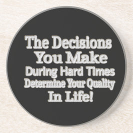 かわいいアートワークデザイン「あなたの人生のクオリティ！」 買 コースター