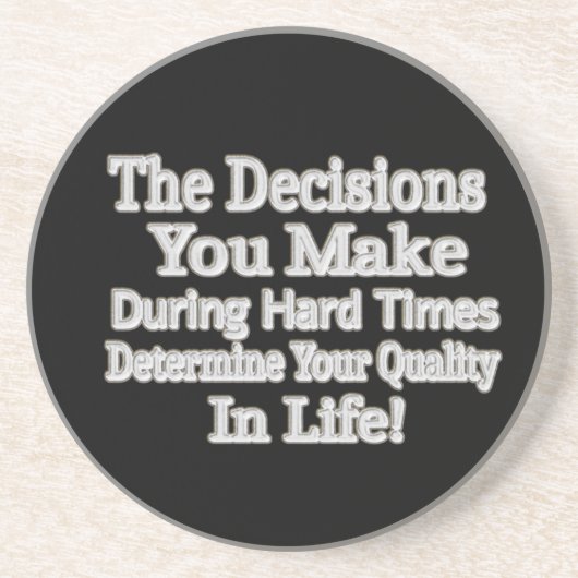 かわいいアートワークデザイン「あなたの人生のクオリティ！」 買 コースター (正面)