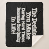 かわいいアートワークデザイン「あなたの人生のクオリティ！」 買 シェルパブランケット (正面)