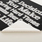 かわいいアートワークデザイン「あなたの人生のクオリティ！」 買 シェルパブランケット (3/4)