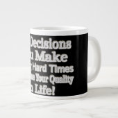 かわいいアートワークデザイン「あなたの人生のクオリティ!」 買 ジャンボコーヒーマグカップ (正面右)