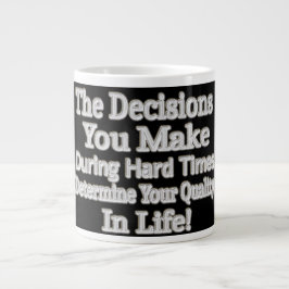 かわいいアートワークデザイン「あなたの人生のクオリティ！」 買 ジャンボコーヒーマグカップ