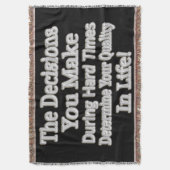 かわいいアートワークデザイン「あなたの人生のクオリティ!」 買 スローブランケット (正面縦)