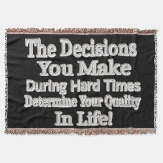 かわいいアートワークデザイン「あなたの人生のクオリティ!」 買 スローブランケット (正面)