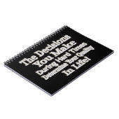 かわいいアートワークデザイン「あなたの人生のクオリティ！」 買 ノートブック (左側)