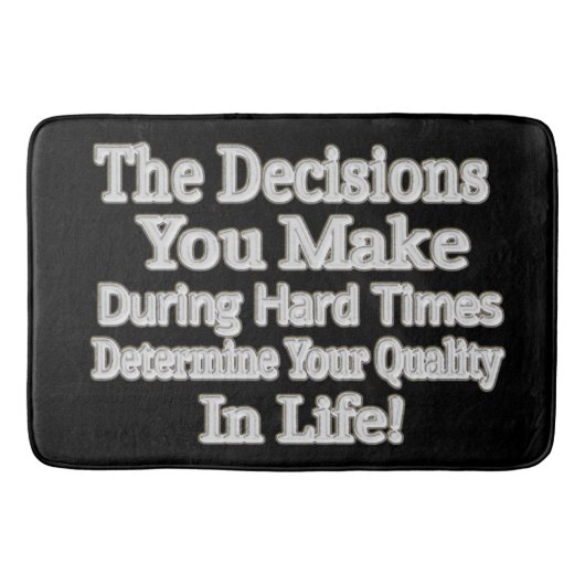 かわいいアートワークデザイン「あなたの人生のクオリティ！」 買 バスマット (正面)