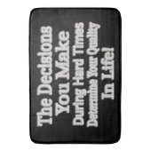 かわいいアートワークデザイン「あなたの人生のクオリティ！」 買 バスマット (正面縦)