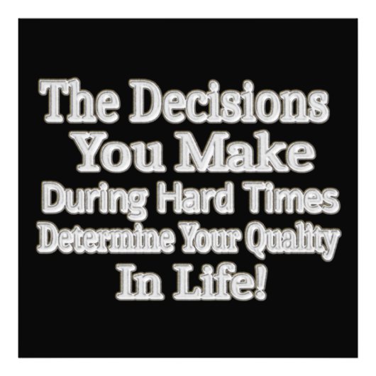 かわいいアートワークデザイン「あなたの人生のクオリティ！」 買 フォトプリント            (正面)