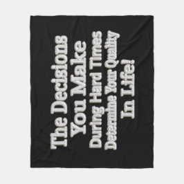 かわいいアートワークデザイン「あなたの人生のクオリティ！」 買 フリースブランケット