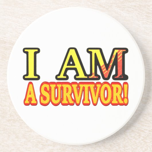 かわいいアートワークデザイン「SURVIVER」。買今 コースター (正面)