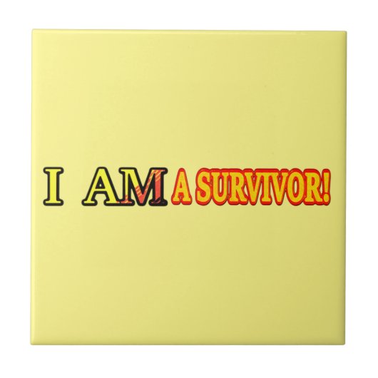 かわいいアートワークデザイン「SURVIVER」。買今 タイル (正面)