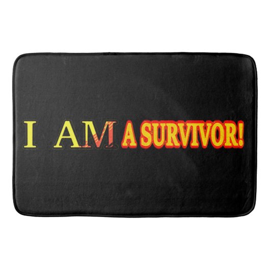 かわいいアートワークデザイン「SURVIVER」。買今 バスマット (正面)
